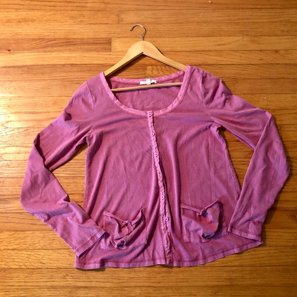 Pure+Good • Anthro scoopneck buttonfront cardi - Picture 4 of 4